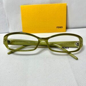 Fendi F838R Olive Eyeglass Frames Logo on Side